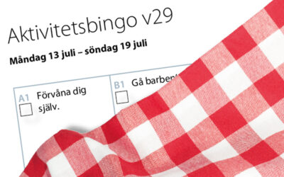 Aktivitetsbingo vecka 29