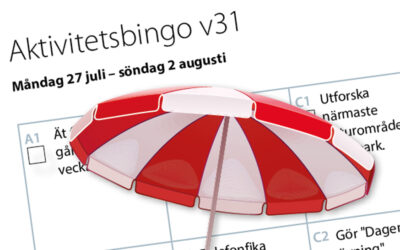 Aktivitetsbingo vecka 31