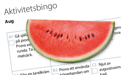 Månadens aktivitetsbingo augusti